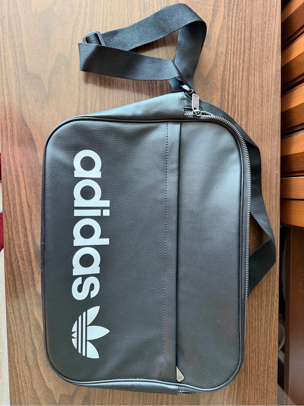 adidas Black Logo Messenger Bag